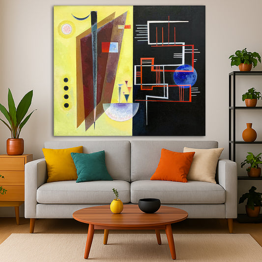 Wassily Kandinsky - Inner Alliance Giclée canvas print displayed in a modern living room interior