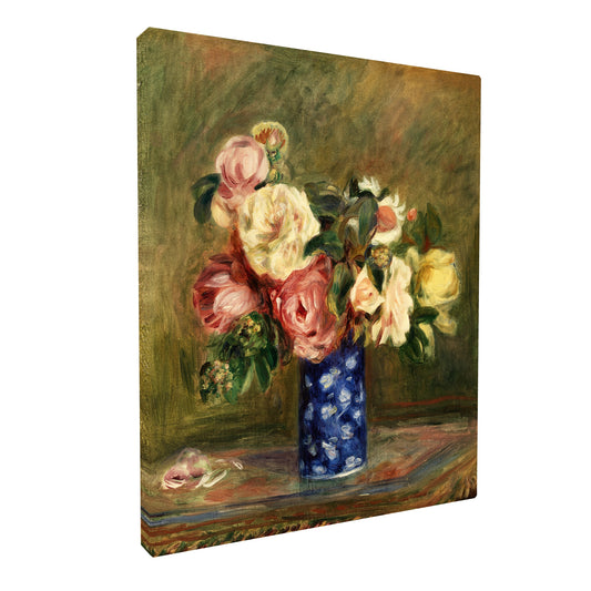 Pierre-Auguste Renoir - Bouquet of Roses fine art Giclée canvas print, gallery wrapped and ready to hang
