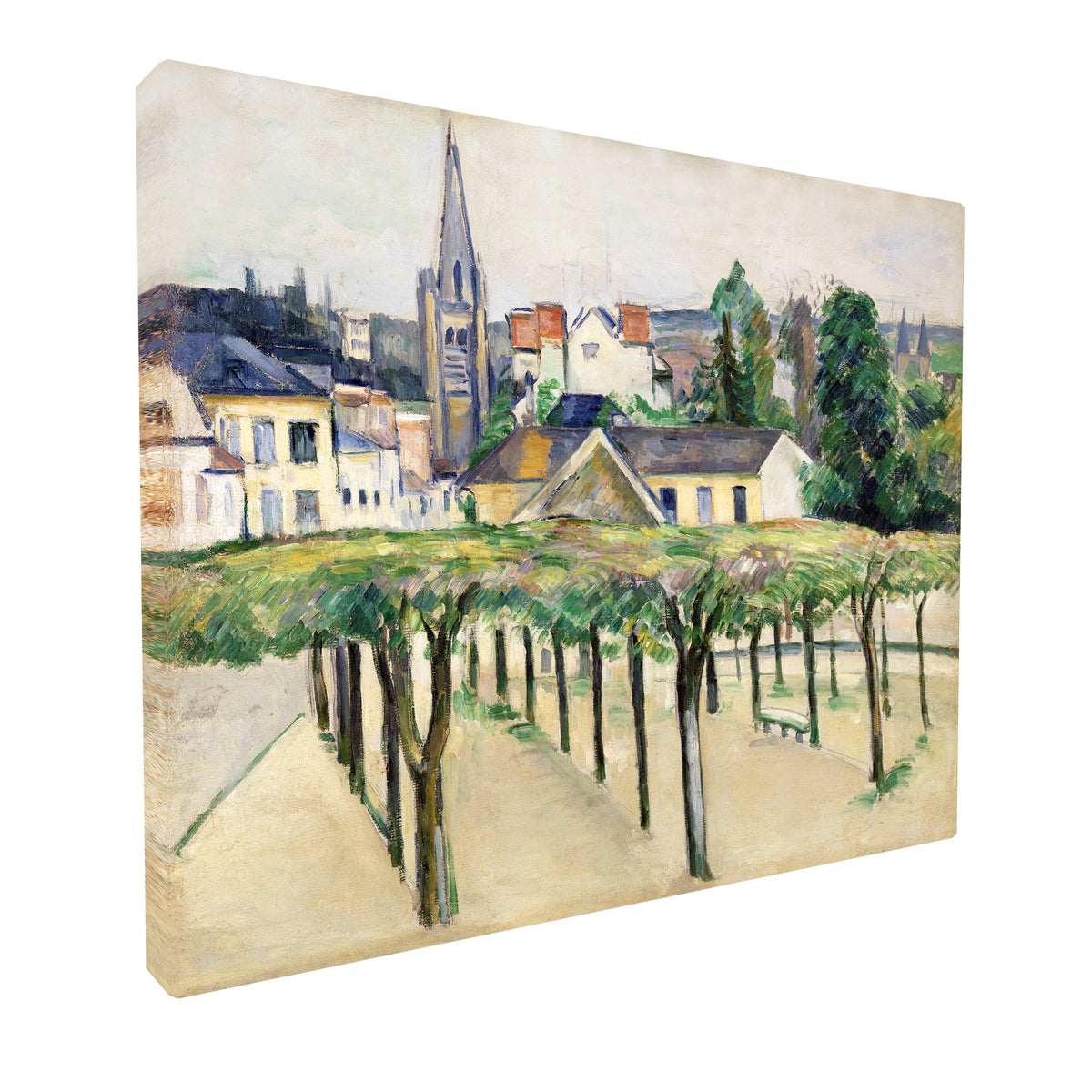 Paul Cézanne - Village Square fine art Giclée canvas print, gallery wrapped and ready to hang