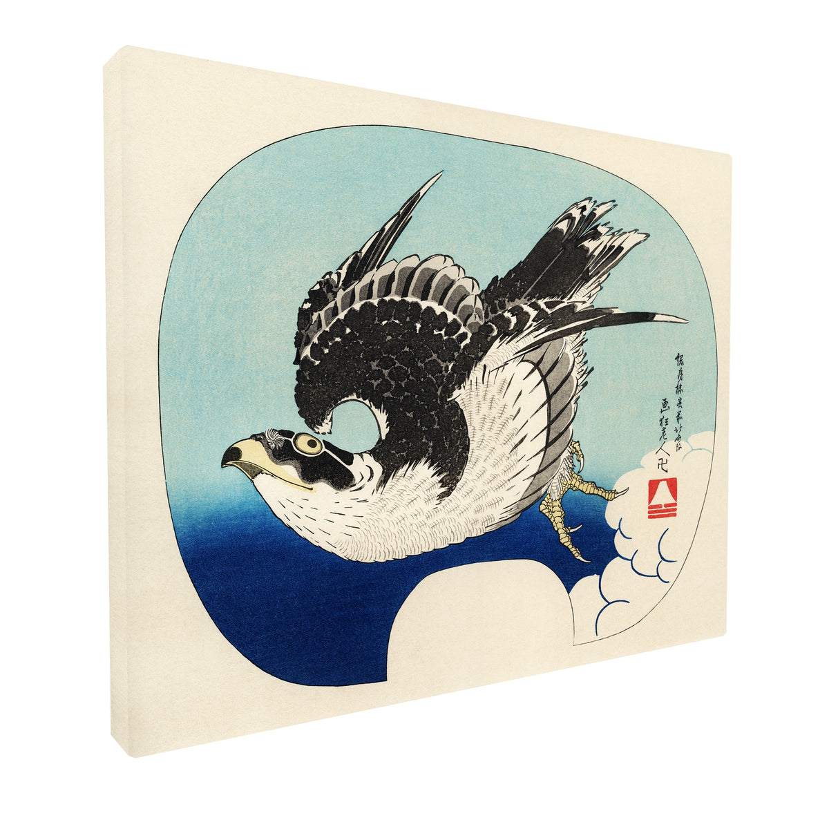 Katsushika Hokusai - Falcon fine art Giclée canvas print, gallery wrapped and ready to hang