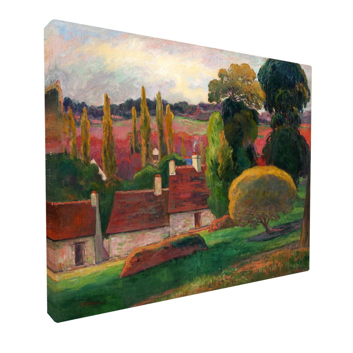 Paul Gauguin - A Farm in Brittany fine art Giclée canvas print, gallery wrapped and ready to hang