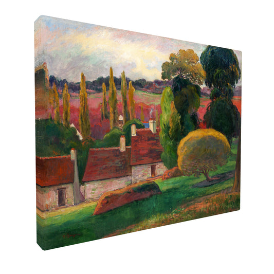 Paul Gauguin - A Farm in Brittany fine art Giclée canvas print, gallery wrapped and ready to hang