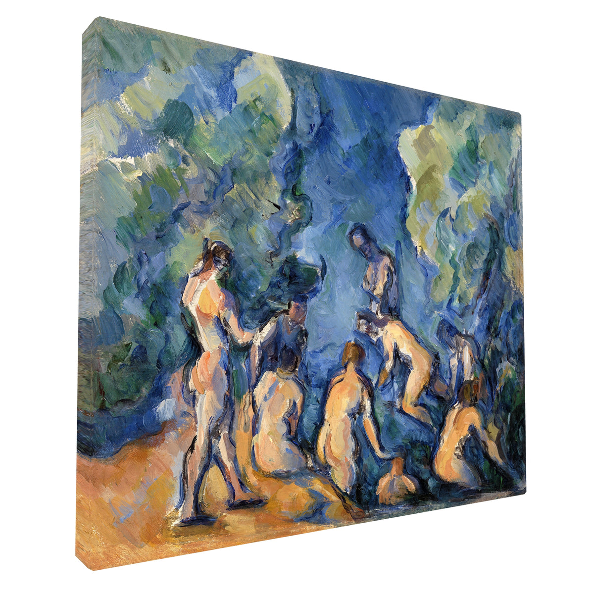 Paul Cézanne - Seven Bathers fine art Giclée canvas print, gallery wrapped and ready to hang