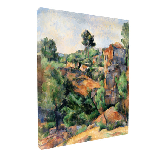 Paul Cézanne - Bibémus Quarry fine art Giclée canvas print, gallery wrapped and ready to hang