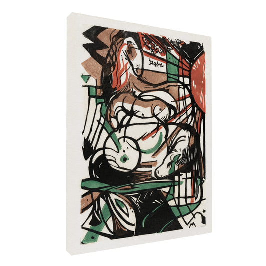 Franz Marc - The Birth of Horses fine art Giclée canvas print, gallery wrapped and ready to hang