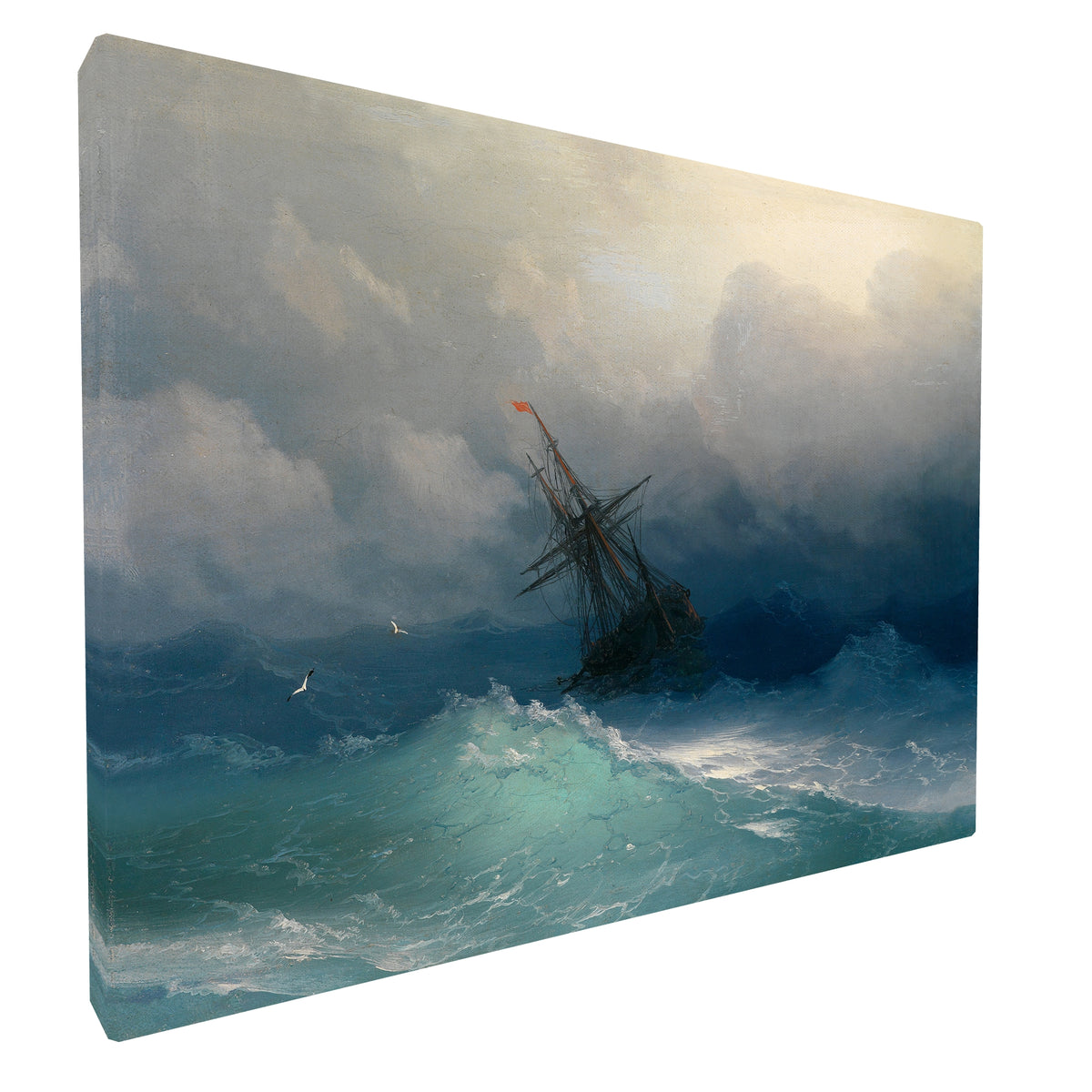Ivan Aivazovsky - Stormy Sea fine art Giclée canvas print, gallery wrapped and ready to hang