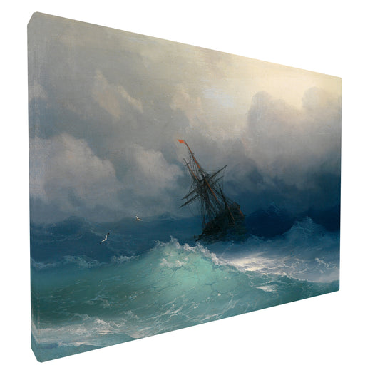 Ivan Aivazovsky - Stormy Sea fine art Giclée canvas print, gallery wrapped and ready to hang