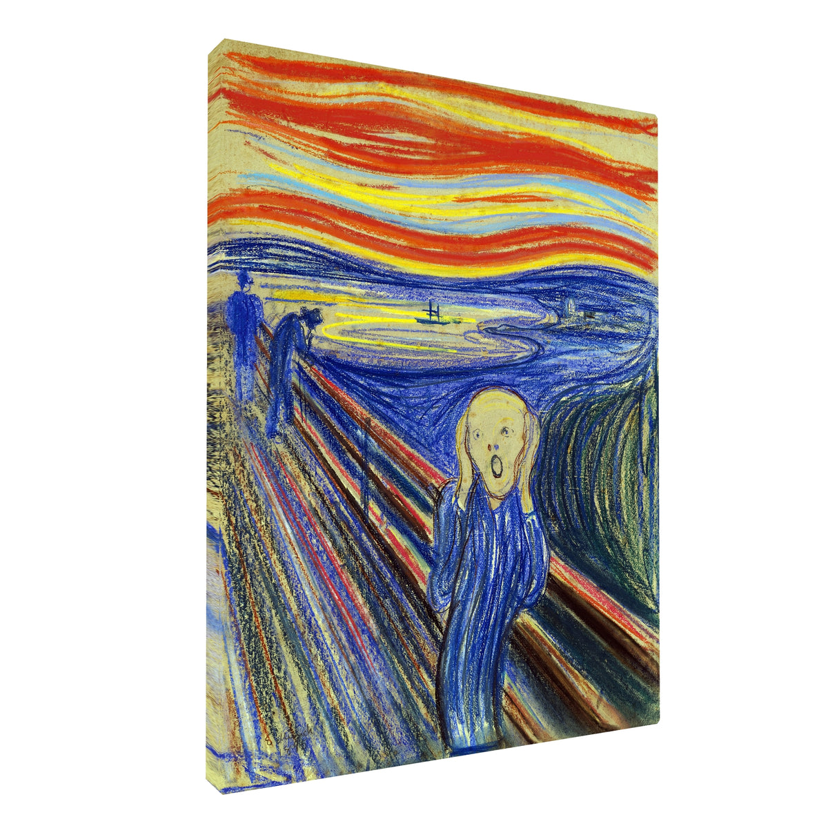 Edvard Munch - The Scream Pastel fine art Giclée canvas print, gallery wrapped and ready to hang