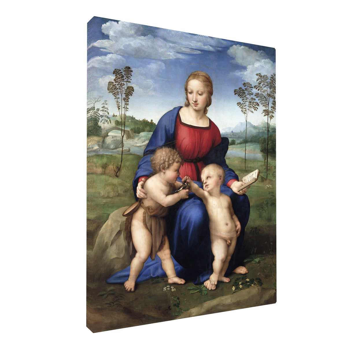 Raphael - Madonna of the Goldfinch fine art Giclée canvas print, gallery wrapped and ready to hang