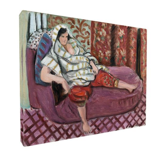 Henri Matisse - Woman on a Pink Divan fine art Giclée canvas print, gallery wrapped and ready to hang
