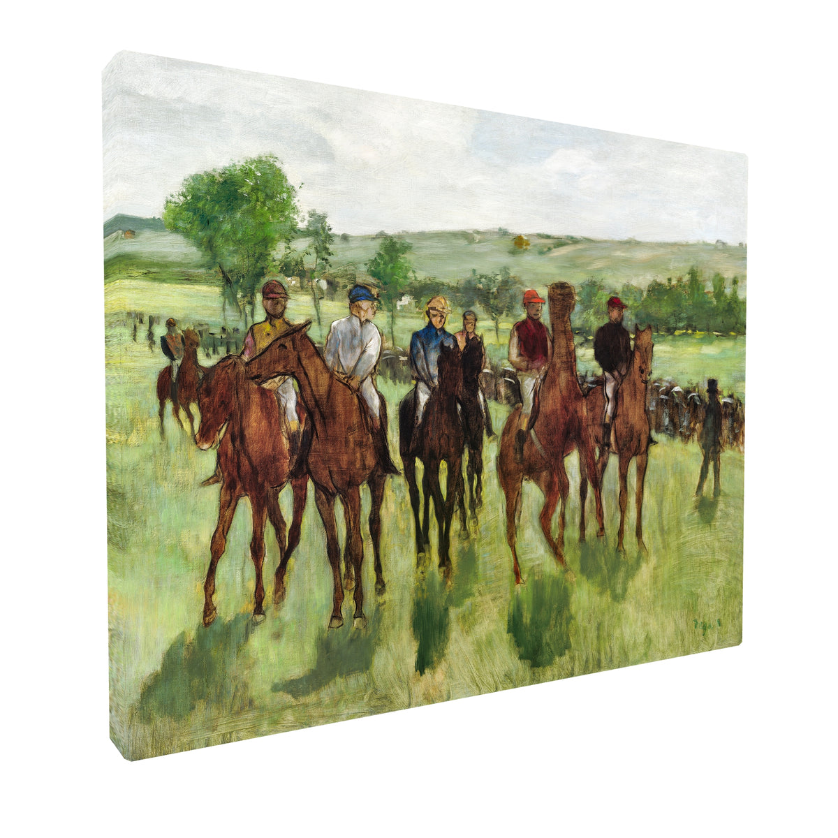 Edgar Degas - Race Horses fine art Giclée canvas print, gallery wrapped and ready to hang