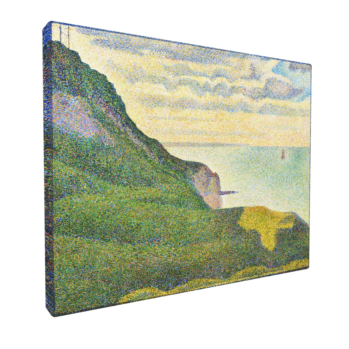 Georges Seurat - Seascape at Port-en-Bessin, Normandy fine art Giclée canvas print, gallery wrapped and ready to hang
