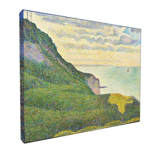 Georges Seurat - Seascape at Port-en-Bessin, Normandy fine art Giclée canvas print, gallery wrapped and ready to hang
