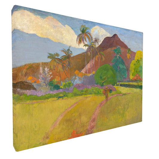 Paul Gauguin - Tahitian Landscape fine art Giclée canvas print, gallery wrapped and ready to hang