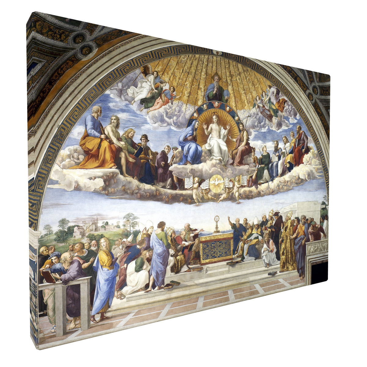 Raphael - Disputa del Sacramento fine art Giclée canvas print, gallery wrapped and ready to hang