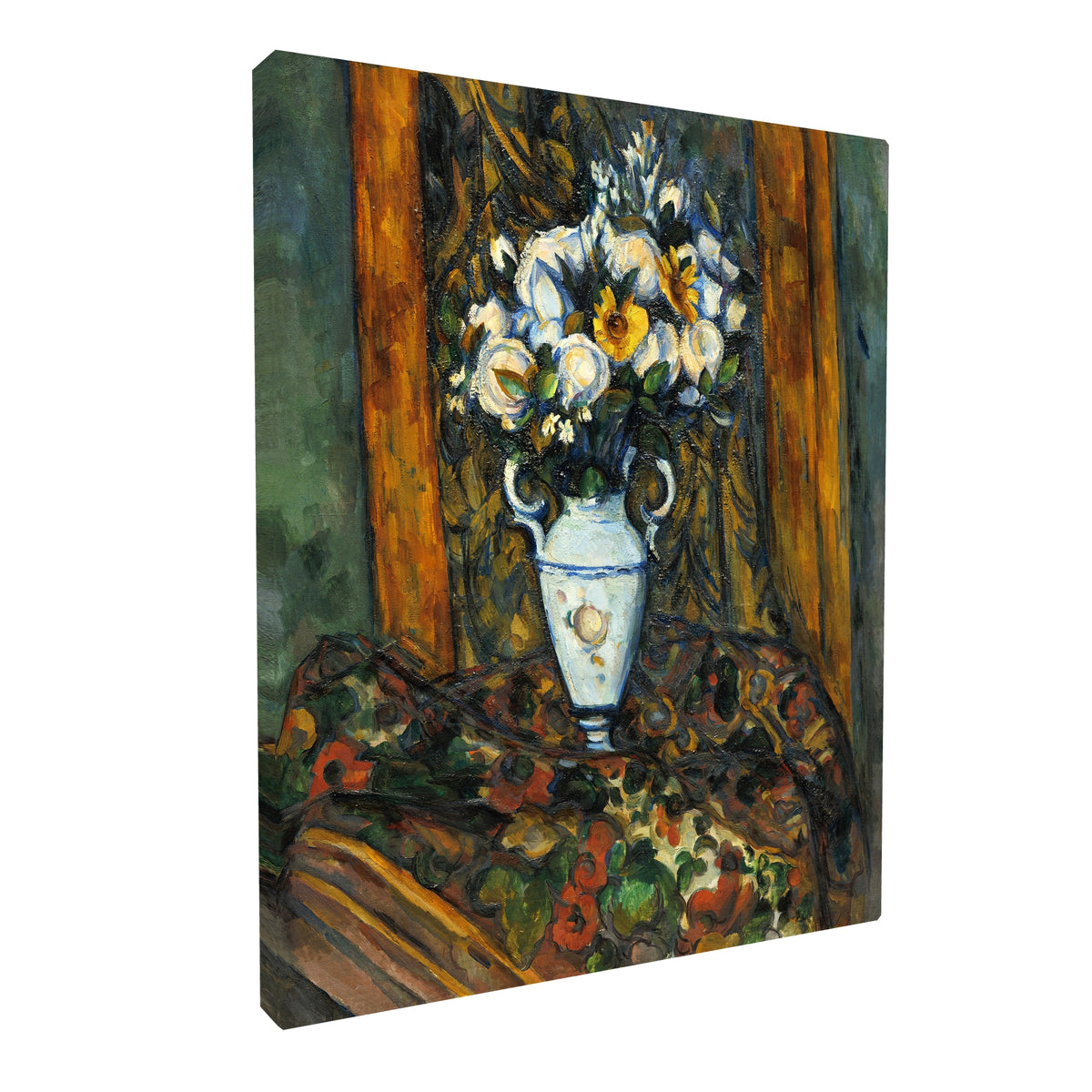 Paul Cézanne - Vase of Flowers fine art Giclée canvas print, gallery wrapped and ready to hang