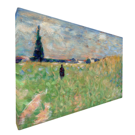 Georges Seurat - Summer Landscape fine art Giclée canvas print, gallery wrapped and ready to hang
