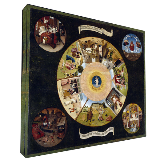 Hieronymus Bosch - Seven Deadly Sins fine art Giclée canvas print, gallery wrapped and ready to hang