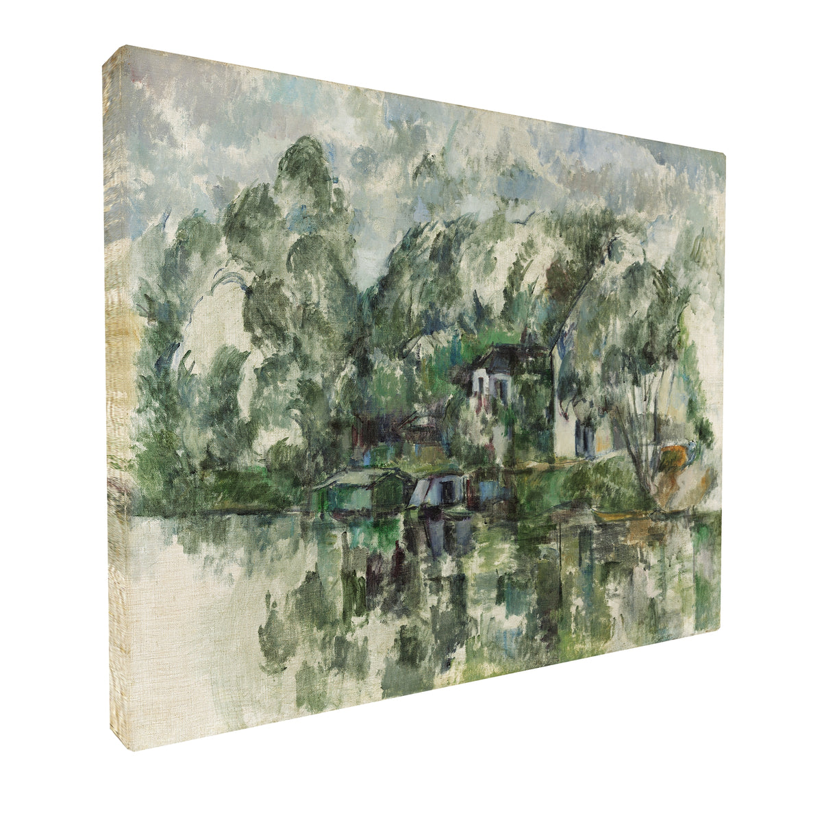 Paul Cézanne - By the Water's Edge fine art Giclée canvas print, gallery wrapped and ready to hang