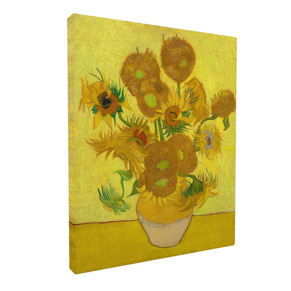 Vincent van Gogh - Sunflowers in a Vase fine art Giclée canvas print, gallery wrapped and ready to hang
