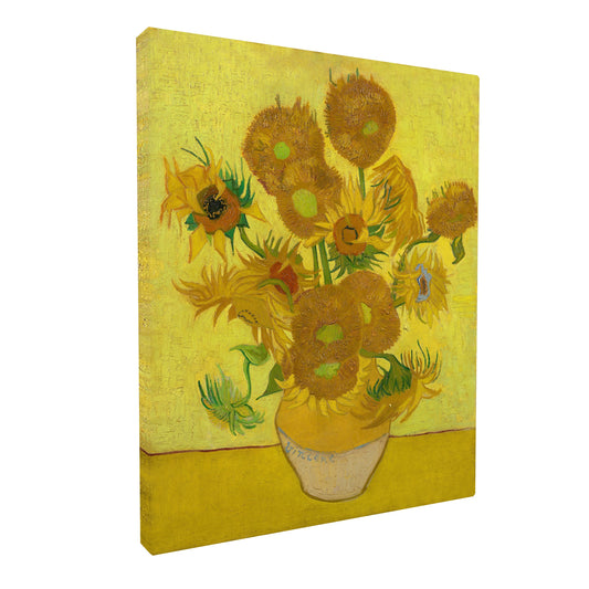 Vincent van Gogh - Sunflowers in a Vase fine art Giclée canvas print, gallery wrapped and ready to hang