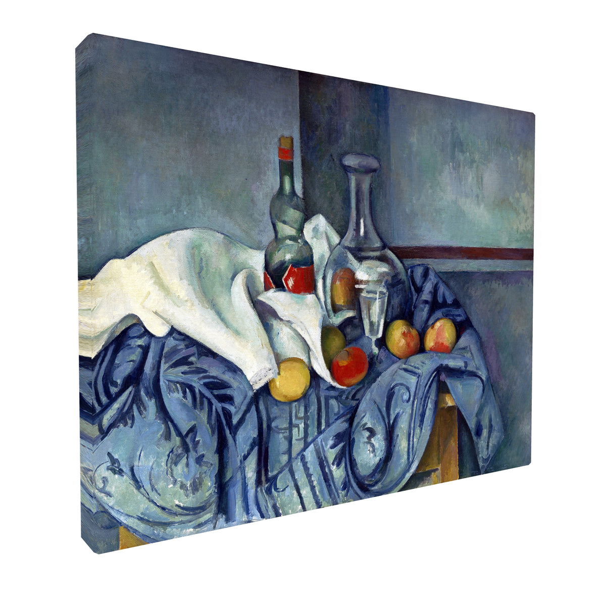 Paul Cézanne - The Peppermint Bottle fine art Giclée canvas print, gallery wrapped and ready to hang