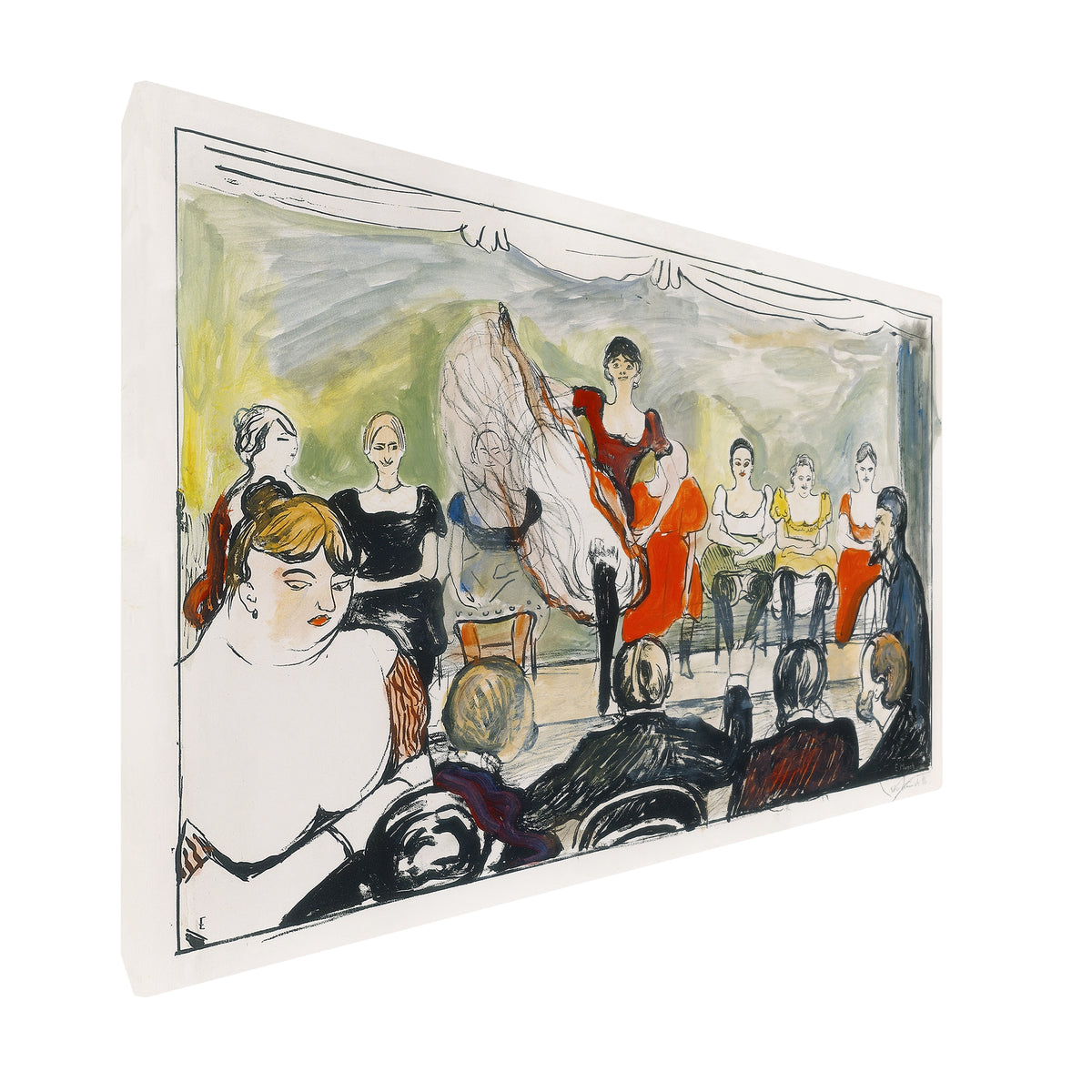 Edvard Munch - Tingletangle fine art Giclée canvas print, gallery wrapped and ready to hang