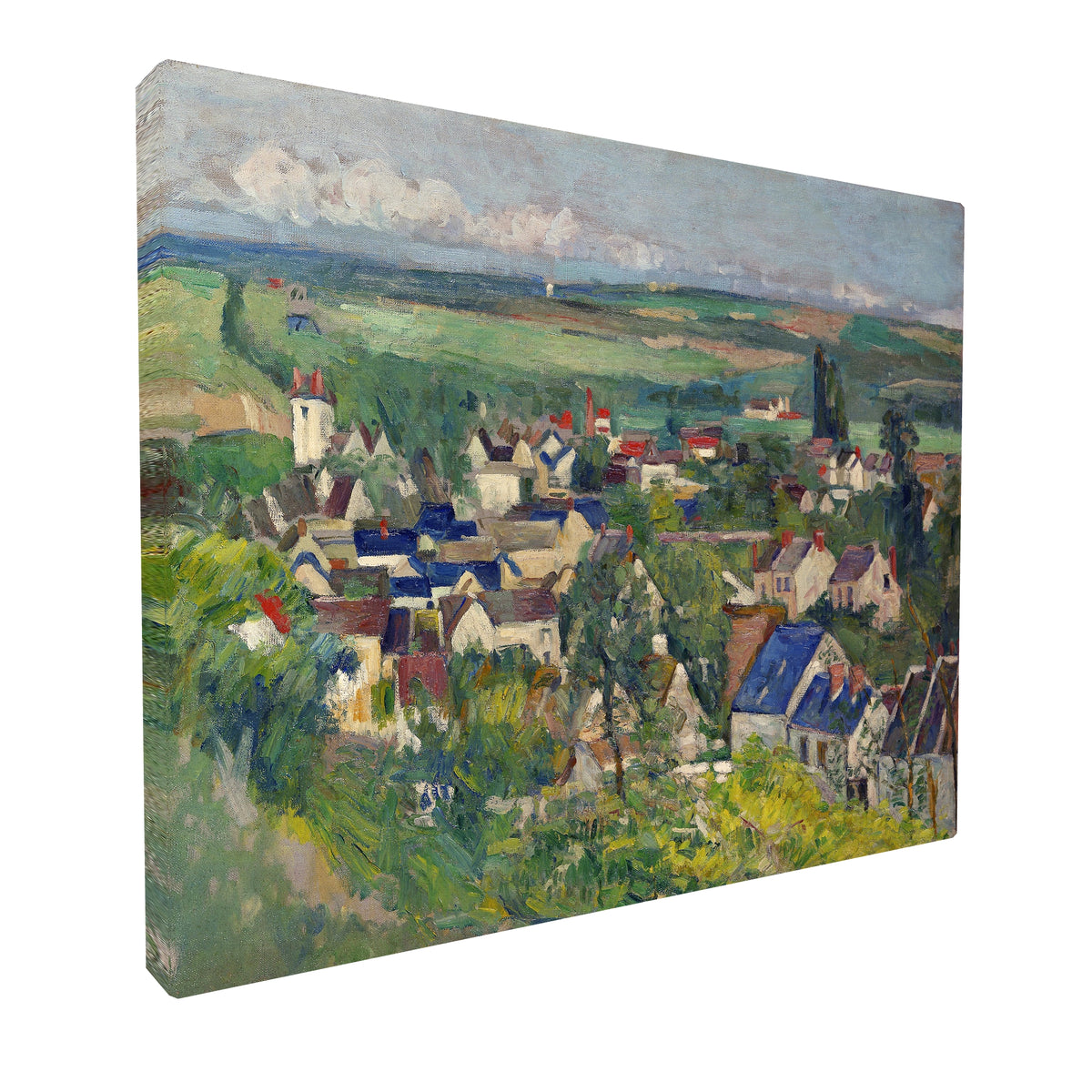 Paul Cézanne - Panoramic View of Auvers fine art Giclée canvas print, gallery wrapped and ready to hang