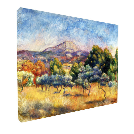 Pierre-Auguste Renoir - Mountain Sainte-Victoire fine art Giclée canvas print, gallery wrapped and ready to hang
