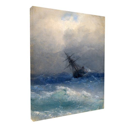 Ivan Aivazovsky - Shipwreck fine art Giclée canvas print, gallery wrapped and ready to hang