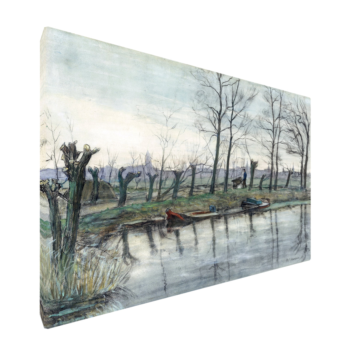 Piet Mondrian - Amsterdam Skyline fine art Giclée canvas print, gallery wrapped and ready to hang