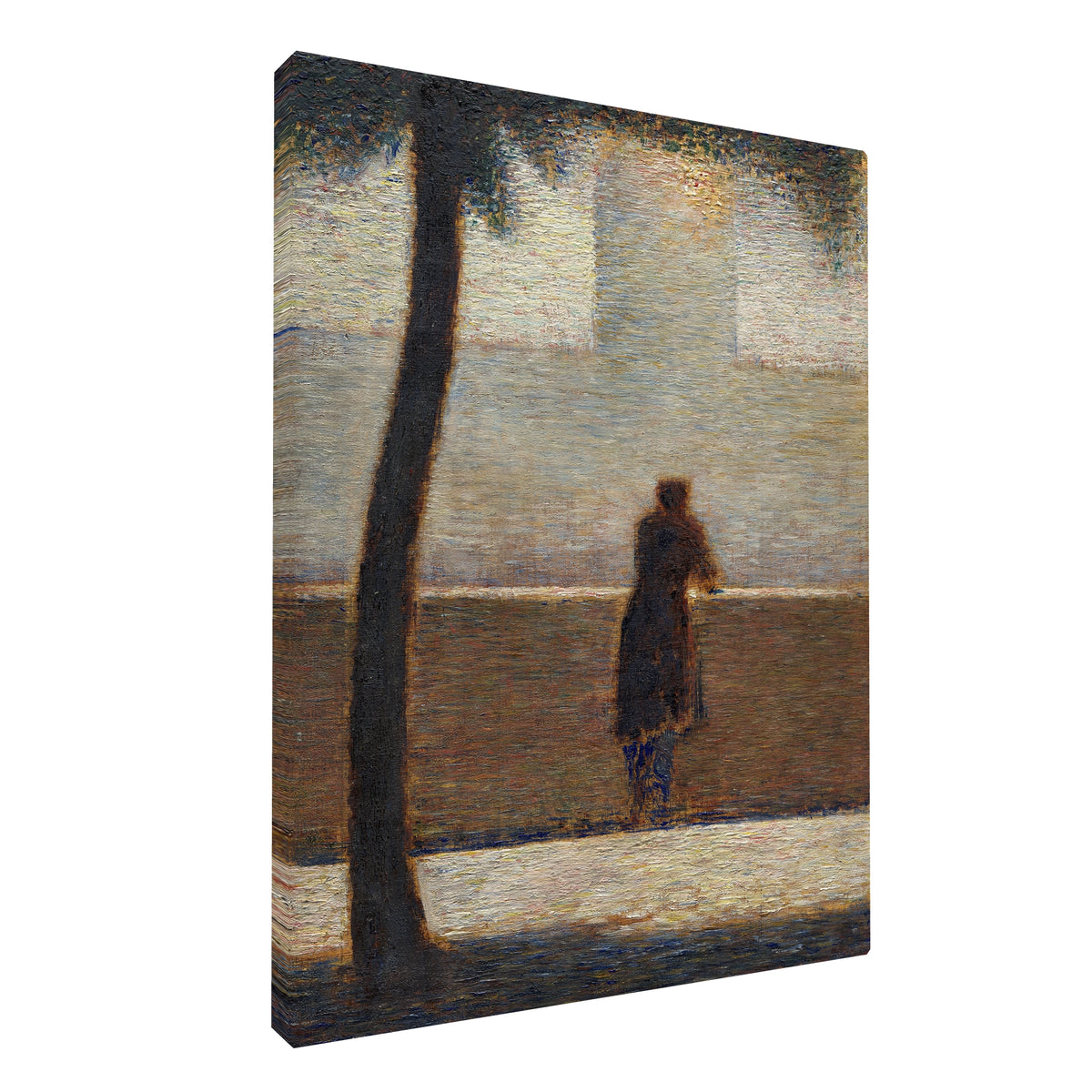 Georges Seurat - Man Leaning on a Parapet fine art Giclée canvas print, gallery wrapped and ready to hang