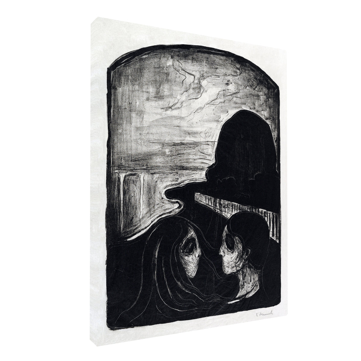 Edvard Munch - Attraction I fine art Giclée canvas print, gallery wrapped and ready to hang