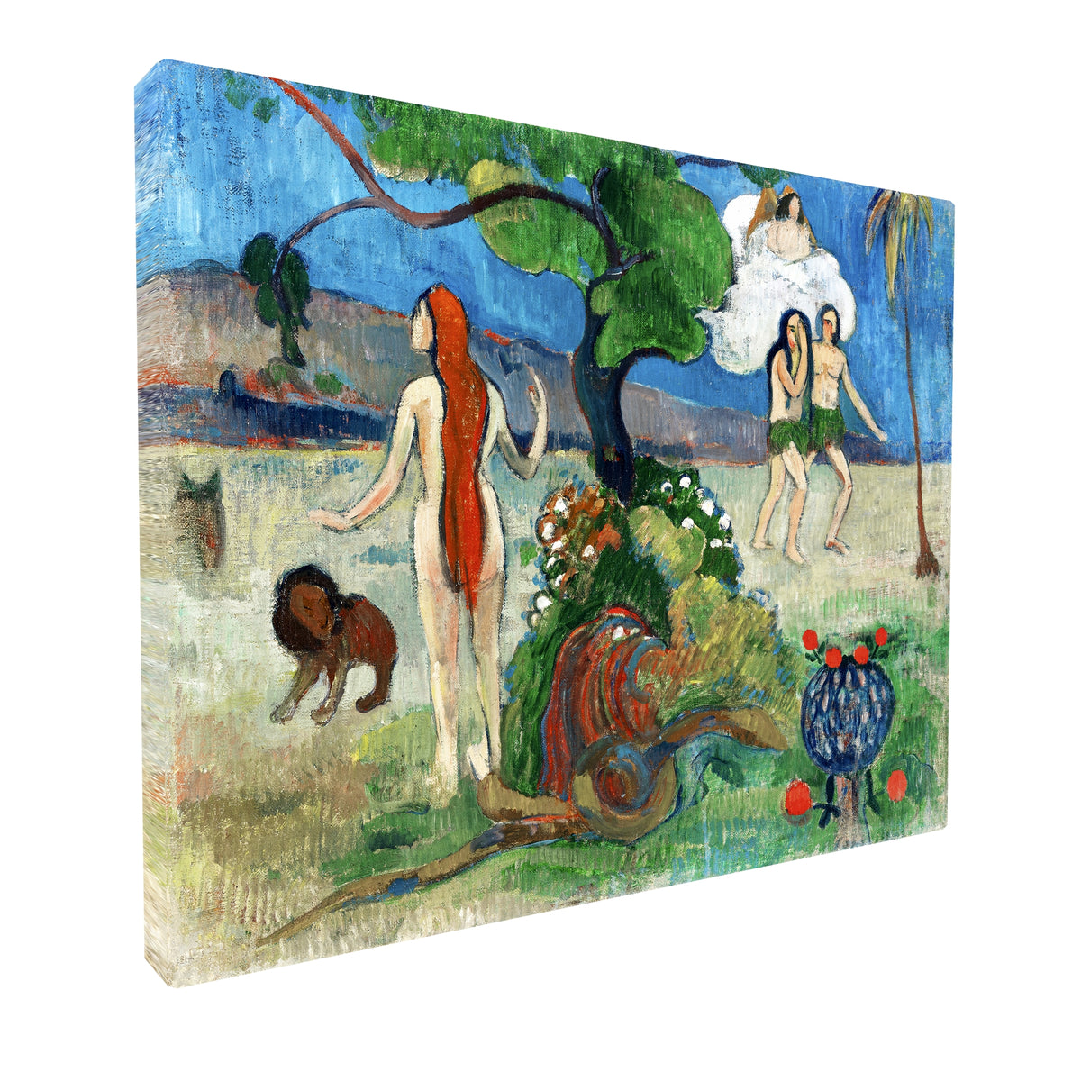 Paul Gauguin - Paradise Lost Adam and Eve fine art Giclée canvas print, gallery wrapped and ready to hang