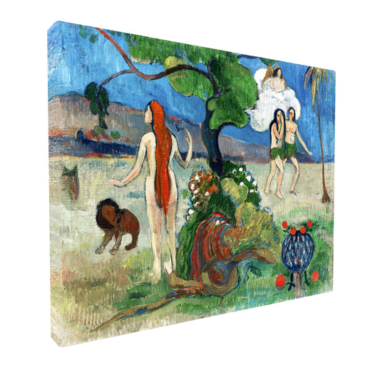 Paul Gauguin - Paradise Lost Adam and Eve fine art Giclée canvas print, gallery wrapped and ready to hang