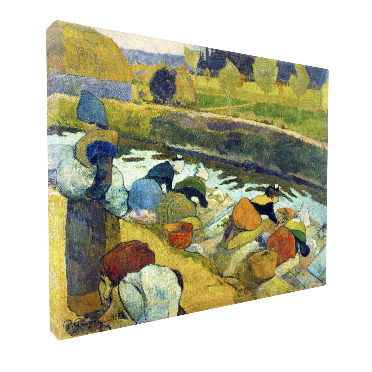 Paul Gauguin - The Washerwomen fine art Giclée canvas print, gallery wrapped and ready to hang