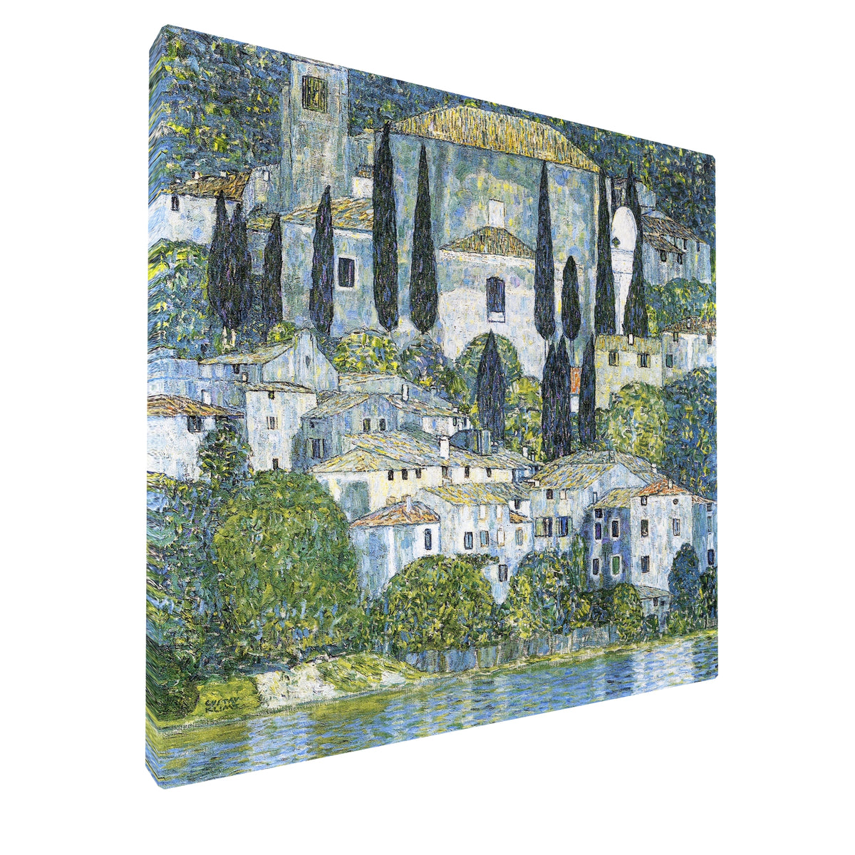 Gustav Klimt - Church in Cassone fine art Giclée canvas print, gallery wrapped and ready to hang