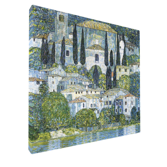 Gustav Klimt - Church in Cassone fine art Giclée canvas print, gallery wrapped and ready to hang