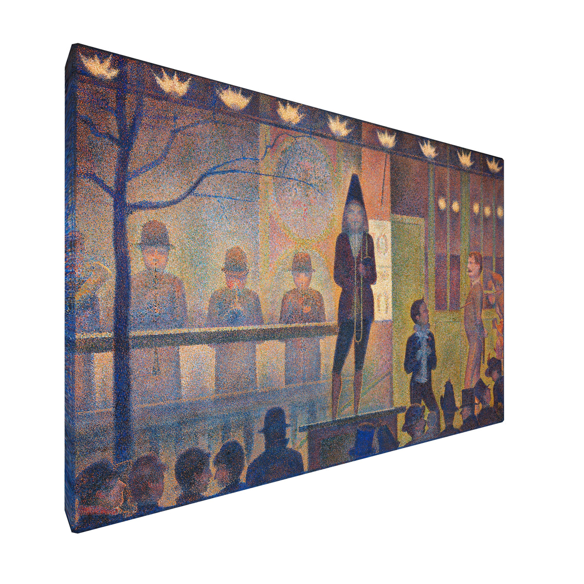 Georges Seurat - Circus Sideshow fine art Giclée canvas print, gallery wrapped and ready to hang