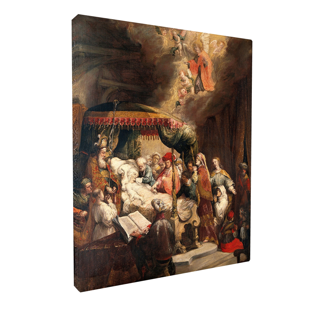 Rembrandt van Rijn - Death of the Virgin fine art Giclée canvas print, gallery wrapped and ready to hang