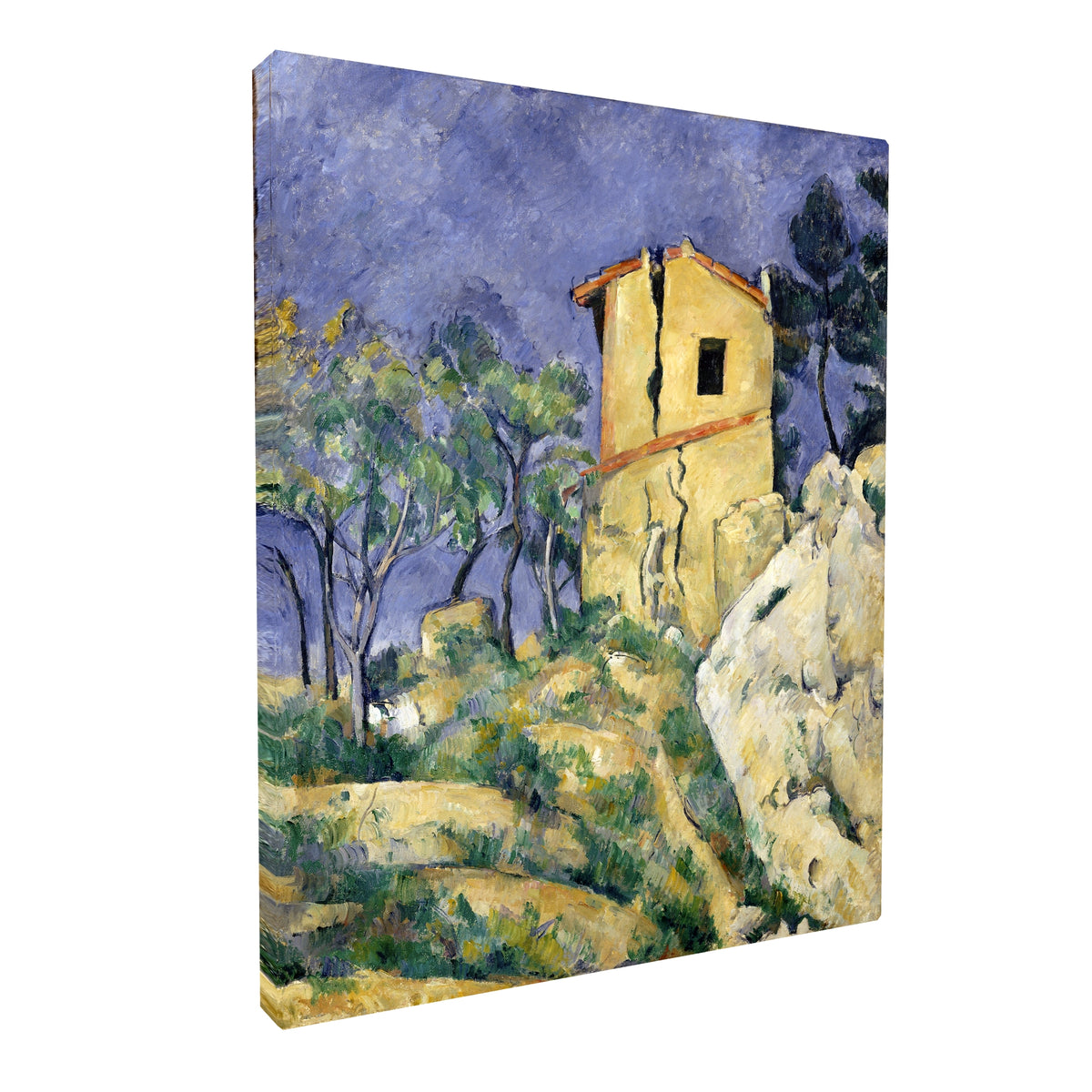 Paul Cézanne - The House with Cracked Walls fine art Giclée canvas print, gallery wrapped and ready to hang