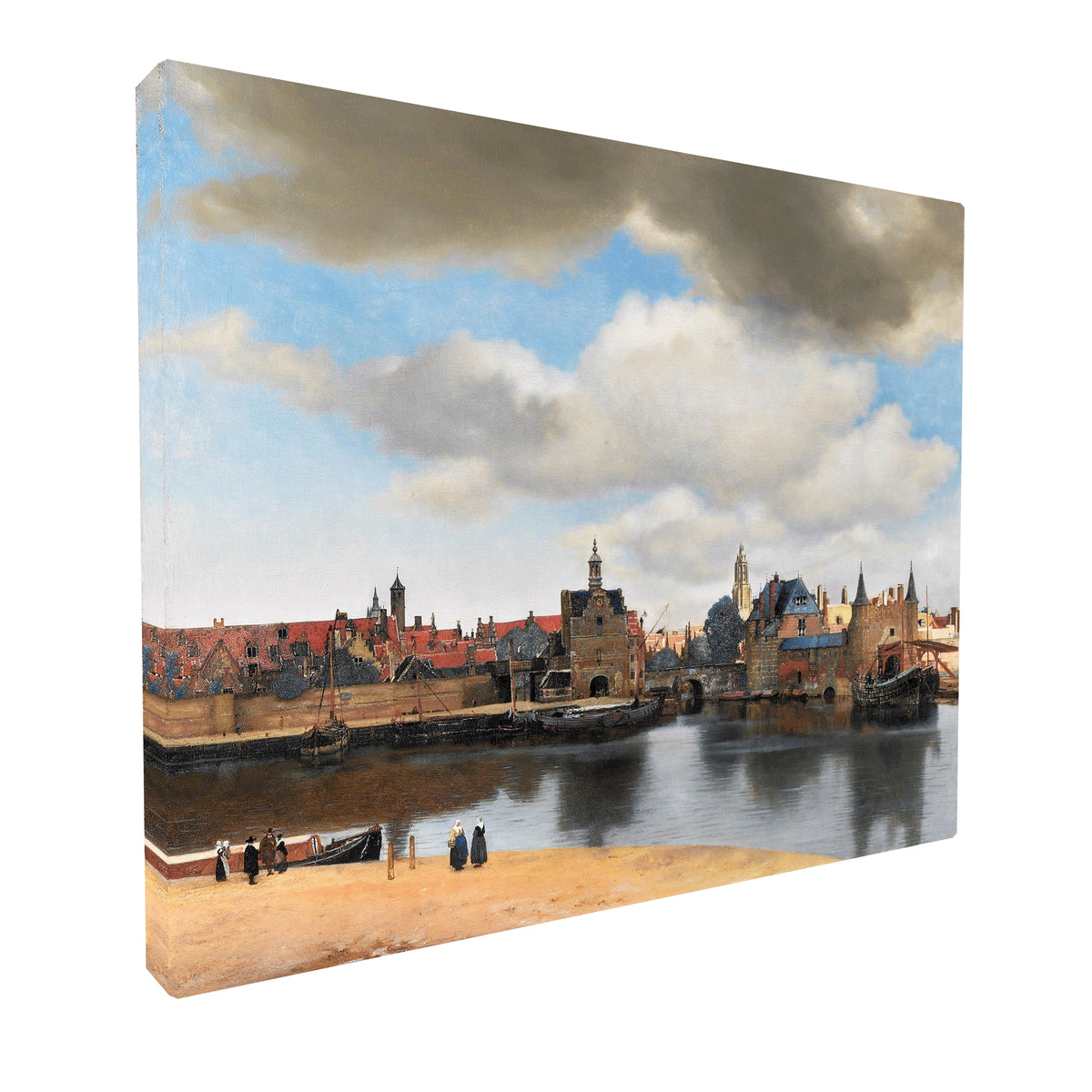 Jan Vermeer - View of Delft fine art Giclée canvas print, gallery wrapped and ready to hang