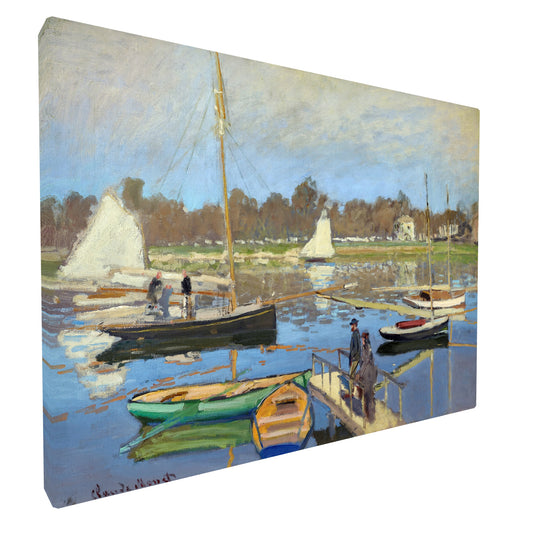 Claude Monet - Basin at Argenteuil fine art Giclée canvas print, gallery wrapped and ready to hang