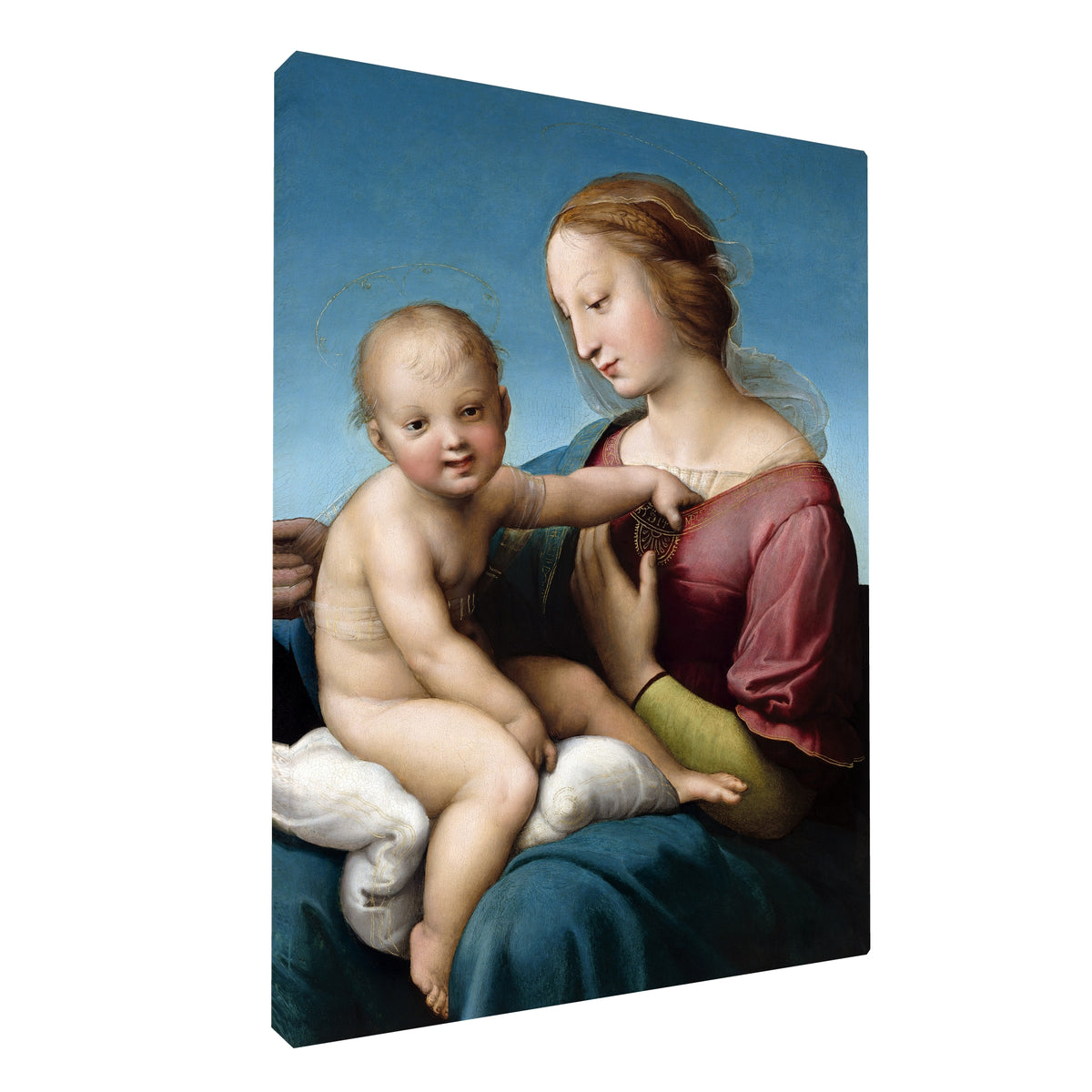 Raphael - Cowper Madonna fine art Giclée canvas print, gallery wrapped and ready to hang