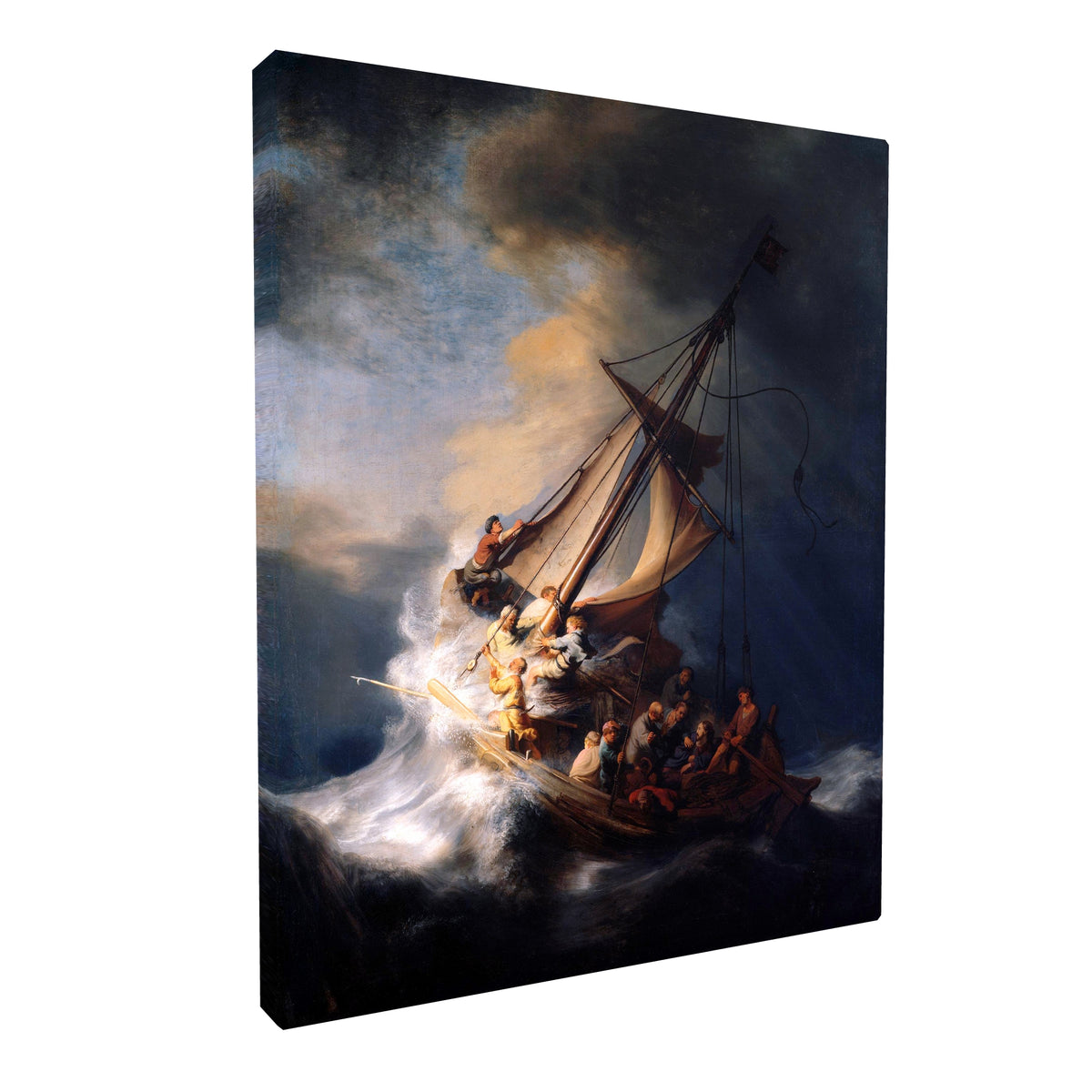 Rembrandt van Rijn - Storm on the Sea of Galilee fine art Giclée canvas print, gallery wrapped and ready to hang