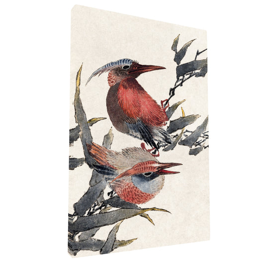 Katsushika Hokusai - Birds fine art Giclée canvas print, gallery wrapped and ready to hang