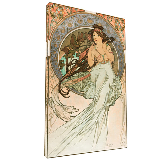 Alphonse Mucha - – Music fine art Giclée canvas print, gallery wrapped and ready to hang