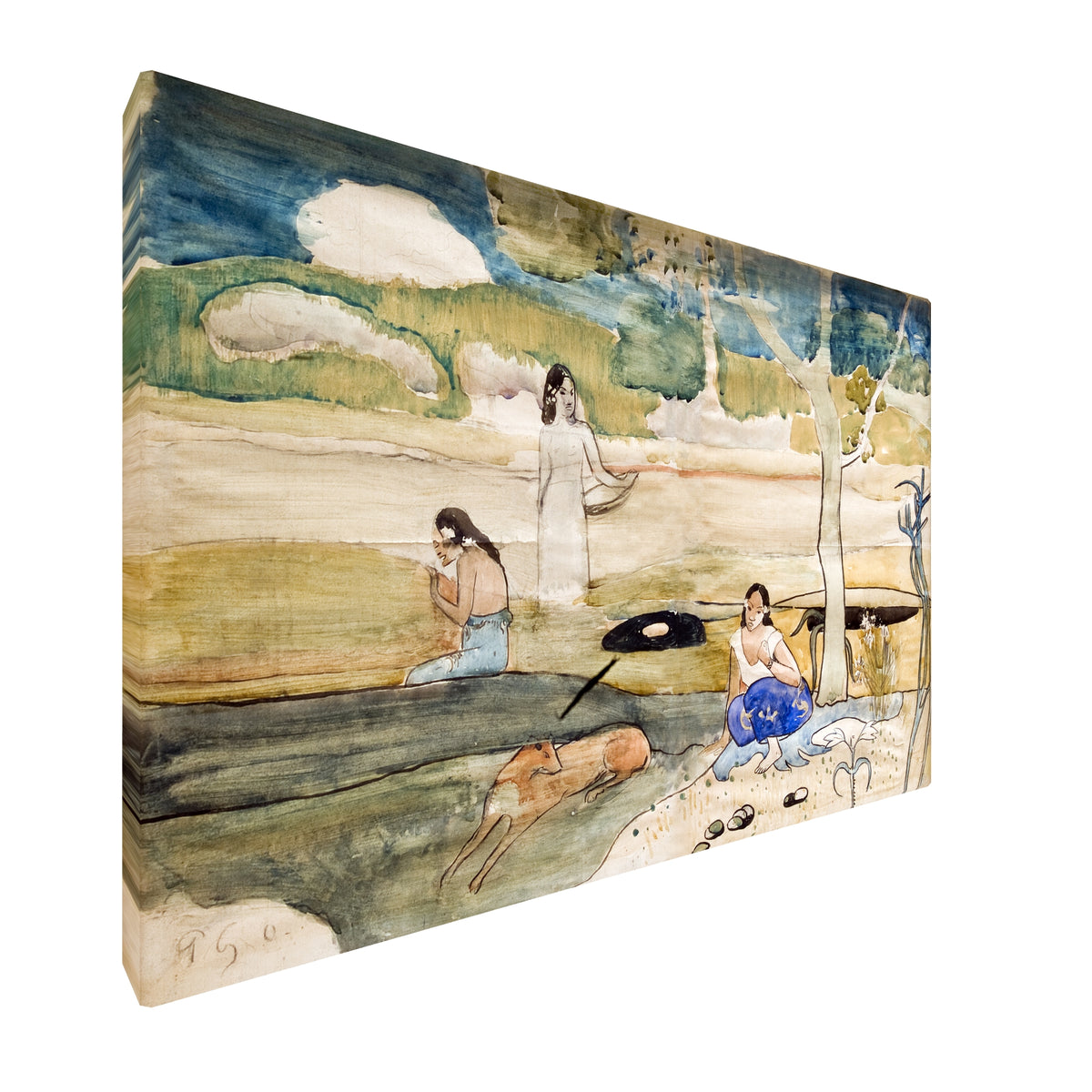 Paul Gauguin - Tahitian Study fine art Giclée canvas print, gallery wrapped and ready to hang