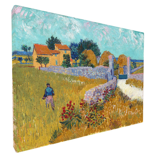 Vincent van Gogh - Farmhouse in Provence fine art Giclée canvas print, gallery wrapped and ready to hang