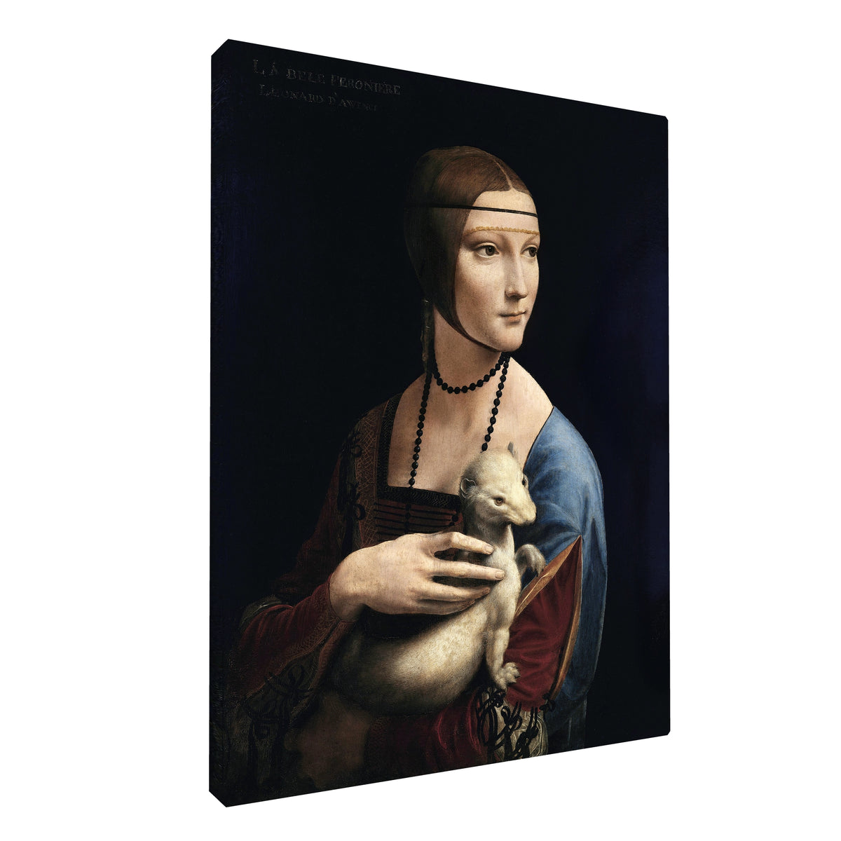 Leonardo Da Vinci - Lady with an Ermine fine art Giclée canvas print, gallery wrapped and ready to hang